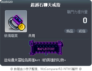 超越石聊天戒指 Tooltip