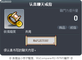 认真聊天戒指 Tooltip