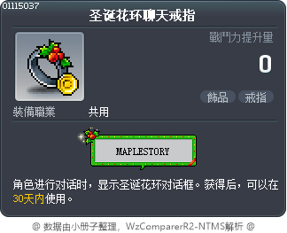 圣诞花环聊天戒指 Tooltip