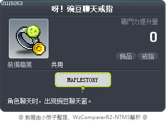 呀！豌豆聊天戒指 Tooltip