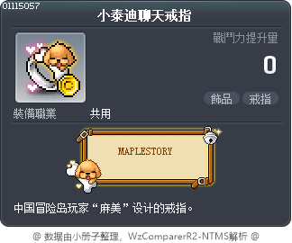 小泰迪聊天戒指 Tooltip