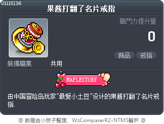 果酱打翻了名片戒指 Tooltip