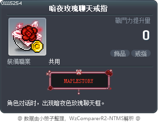 暗夜玫瑰聊天戒指 Tooltip