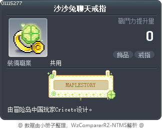 沙沙兔聊天戒指 Tooltip
