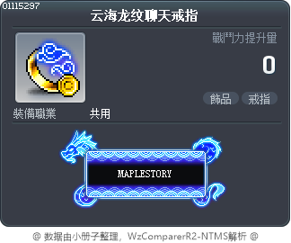 云海龙纹聊天戒指 Tooltip