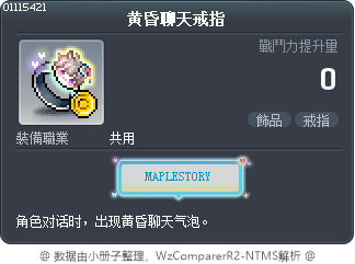 黄昏聊天戒指 Tooltip
