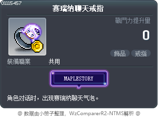 赛瑞纳聊天戒指 Tooltip