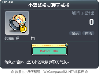 小双弩精灵聊天戒指 Tooltip