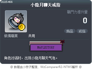 小隐月聊天戒指 Tooltip