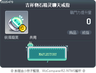 吉祥物石精灵聊天戒指 Tooltip