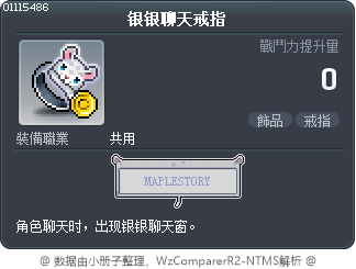 银银聊天戒指 Tooltip