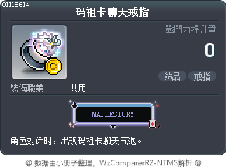 玛祖卡聊天戒指 Tooltip