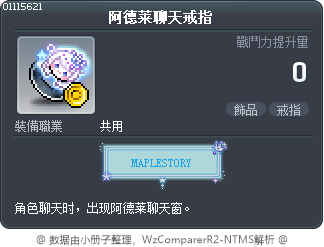 阿德莱聊天戒指 Tooltip