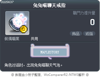 兔兔喵聊天戒指 Tooltip