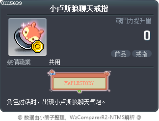 小卢斯狼聊天戒指 Tooltip