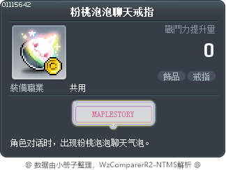 粉桃泡泡聊天戒指 Tooltip