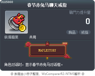 春节赤兔马聊天戒指 Tooltip
