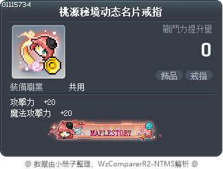 桃源秘境动态名片戒指 Tooltip