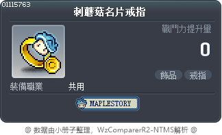 刺蘑菇名片戒指 Tooltip