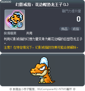 幻影戒指：花边帽恐龙王子(L) Tooltip
