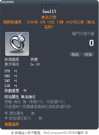 道具 1119999 Tooltip