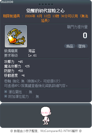 觉醒的初代冒险之心 Tooltip