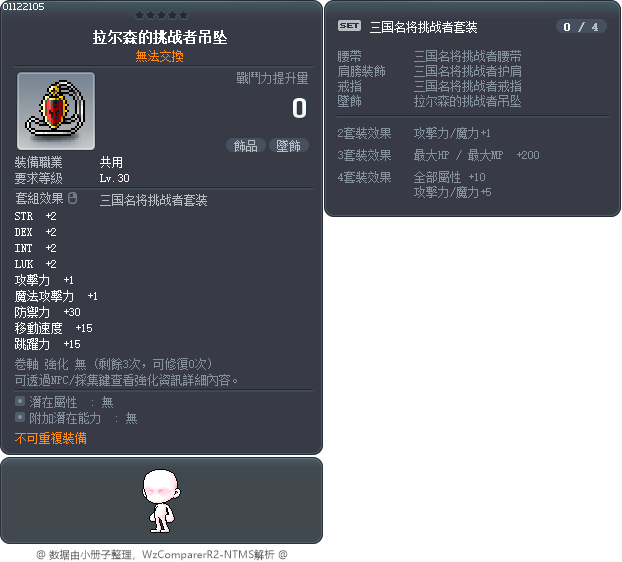 拉尔森的挑战者吊坠 Tooltip
