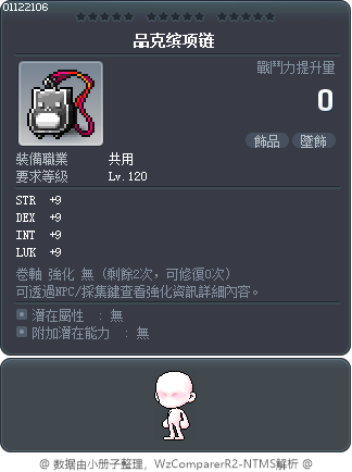 品克缤项链 Tooltip