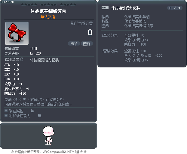 休彼德蔓蝴蝶领带 Tooltip