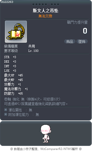 斯文人之吊坠 Tooltip