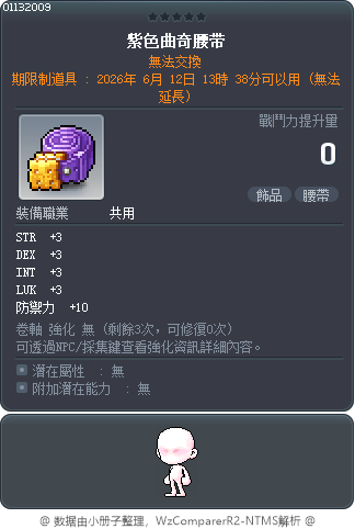 紫色曲奇腰带 Tooltip
