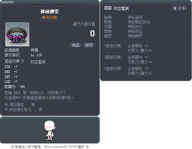 神秘腰带 Tooltip