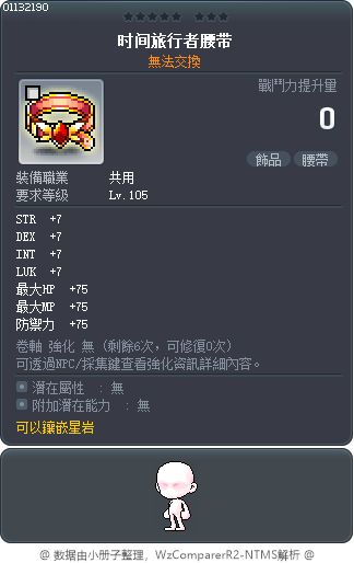 时间旅行者腰带 Tooltip
