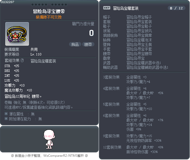 冒险岛寻宝腰带 Tooltip