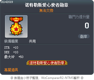 诺特勒斯爱心使者勋章 Tooltip