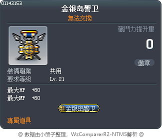 勇士之村守衛兵 Tooltip