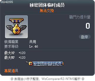 秘密团体临时成员 Tooltip