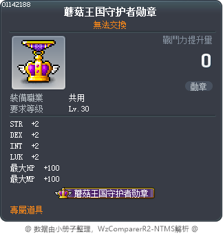蘑菇王国守护者勋章 Tooltip
