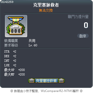 克里塞拯救者 Tooltip