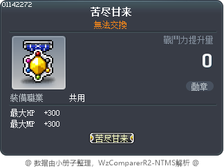 苦盡甘來 Tooltip