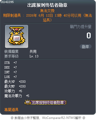 Perfect Attendance Tooltip