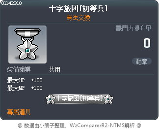 十字旅团[初等兵] Tooltip