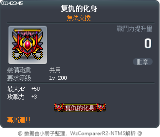 復仇的化身 Tooltip