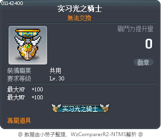 实习光之骑士 Tooltip