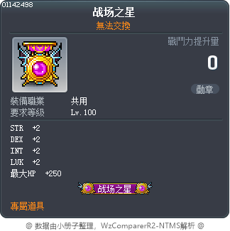 战场之星 Tooltip