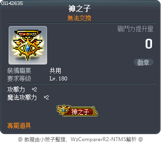 神之子 Tooltip