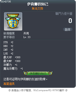 伊莉娜的知己 Tooltip