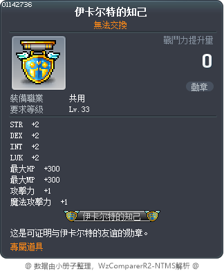 伊卡尔特的知己 Tooltip