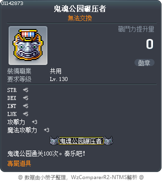 鬼魂公园碾压者 Tooltip