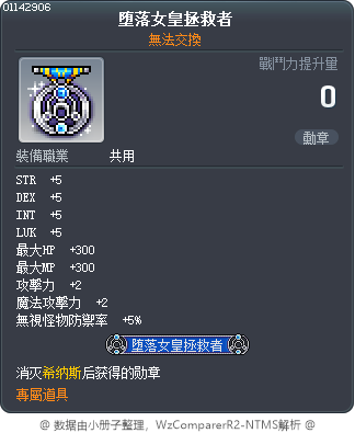 堕落女皇拯救者 Tooltip